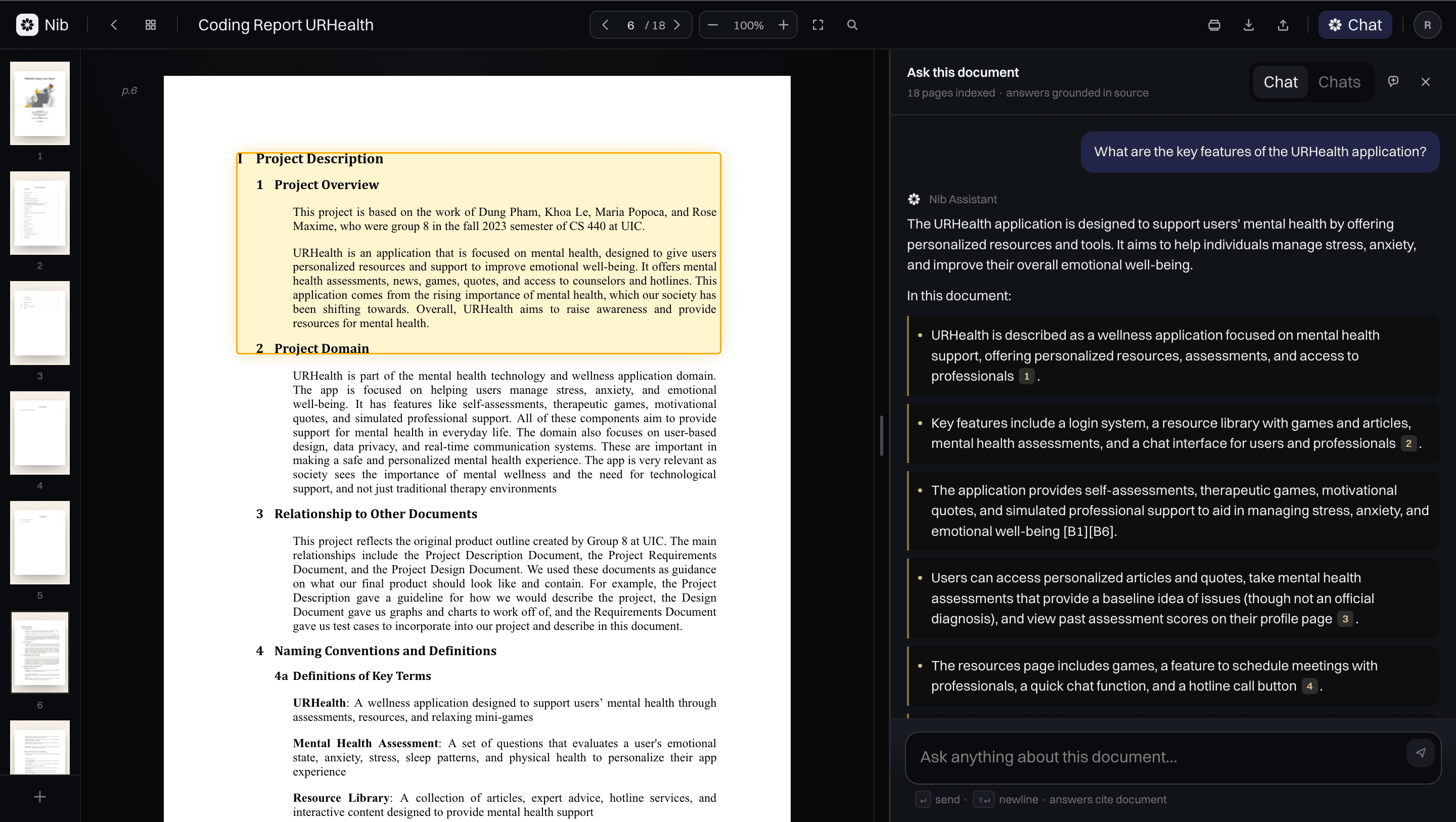 Nib App Screenshot